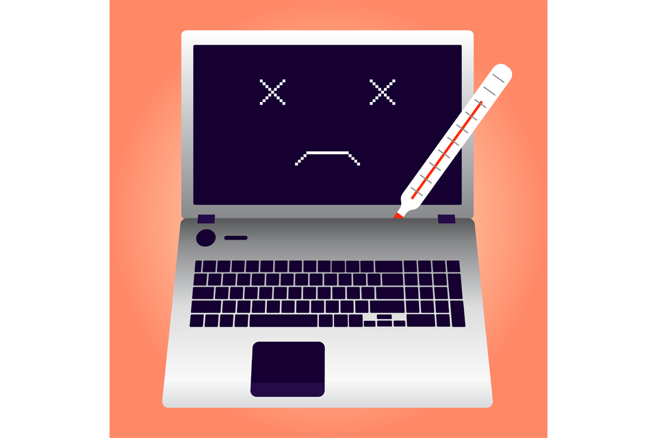 Broken Laptop Overheated