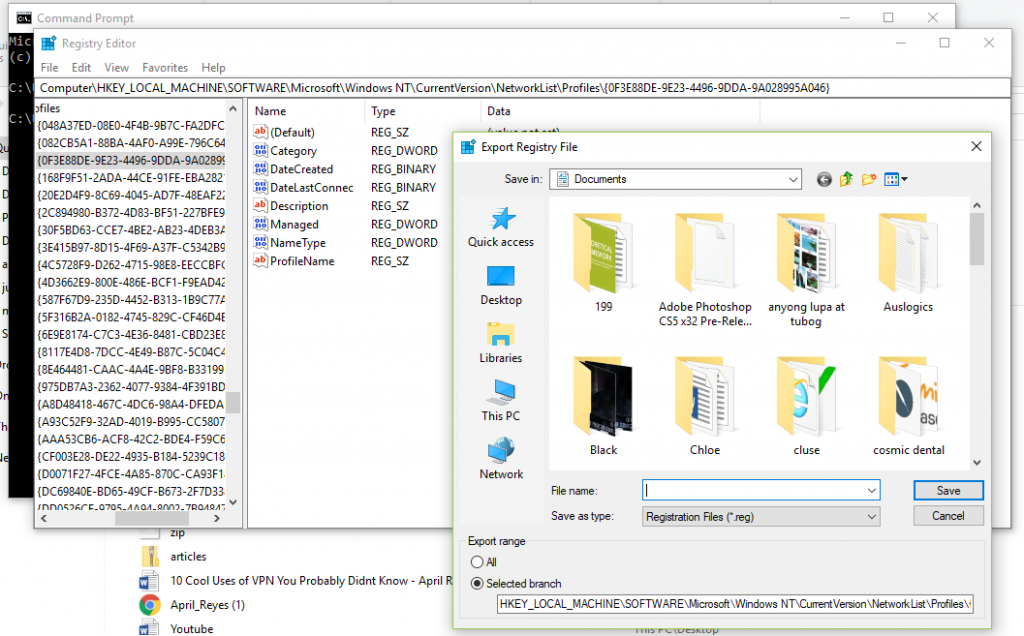 Export Registry File