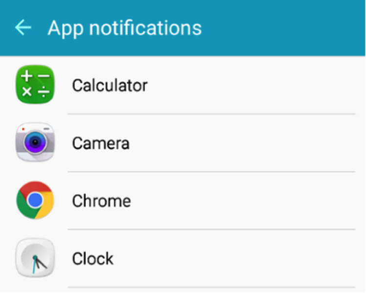 Select App Notifications