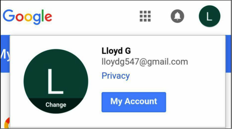 Log into your Gmail account and go to My Account
