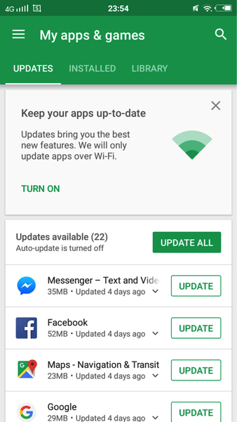 Google Play Store Usage on Android