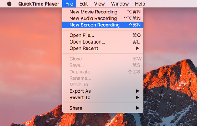 Screen recorder on Mac