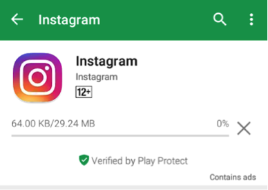 Downloading Instagram App