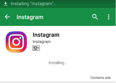 Installing Instagram App