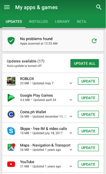Update Play Store App Manage Google Play Store Apps