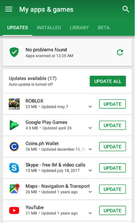 Update Play Store App - Manage Google Play Store Apps