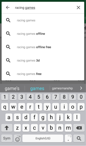 Searching Apps in Google Play Store