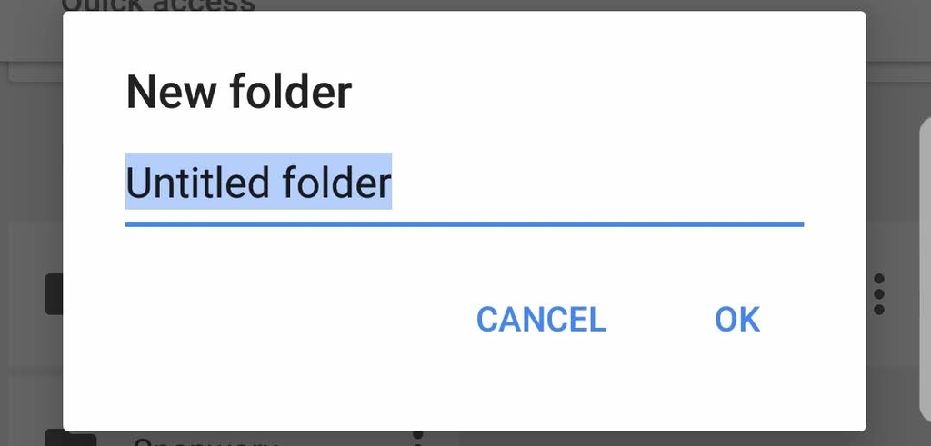 To create a new folder on Google Drive