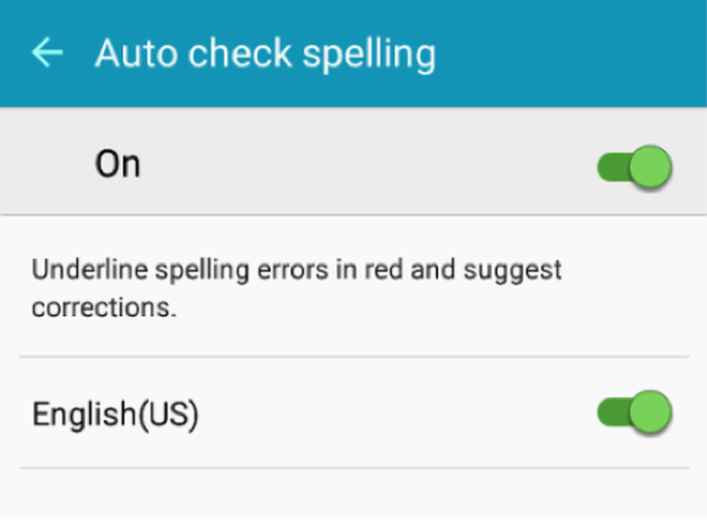 Turn on Auto Check Spelling