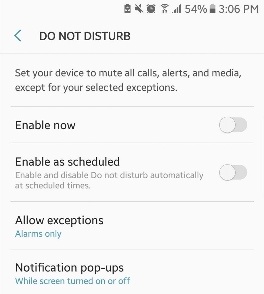 Set Do Not Disturb and Sleep Schedule