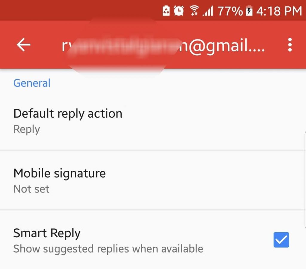 Disable Smart Reply