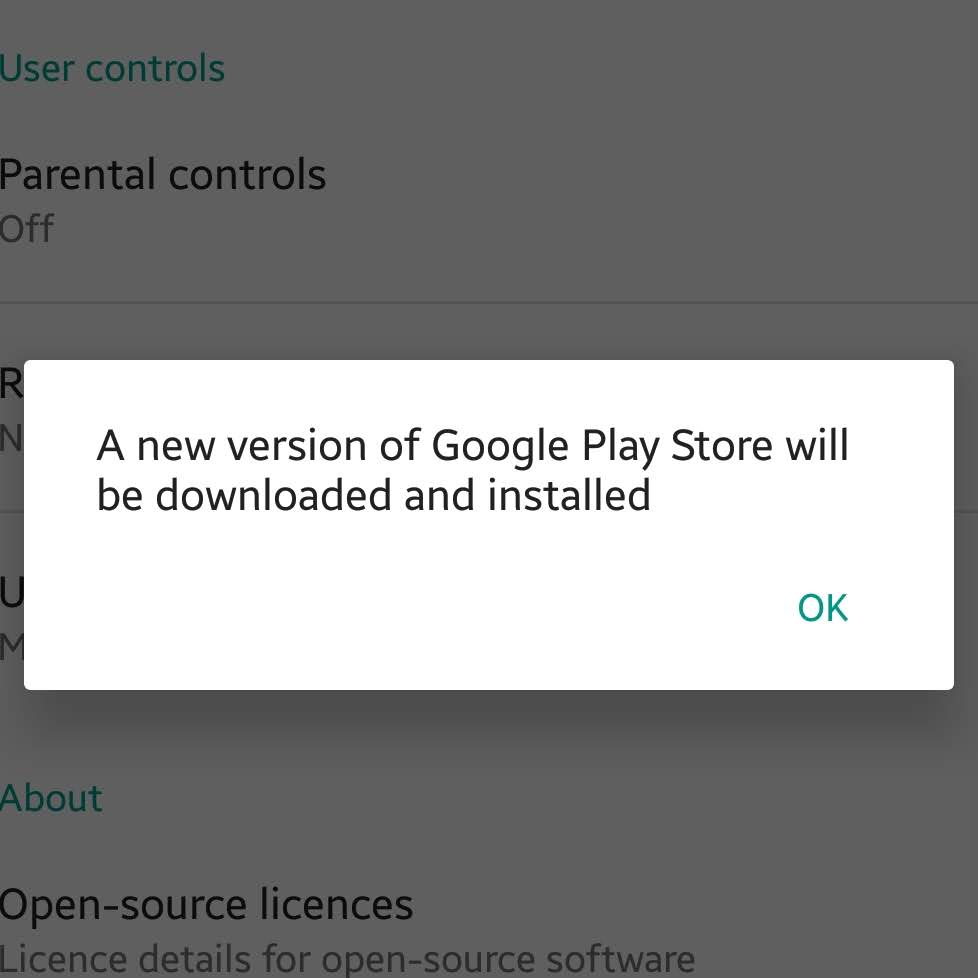 Update Google Play Store.