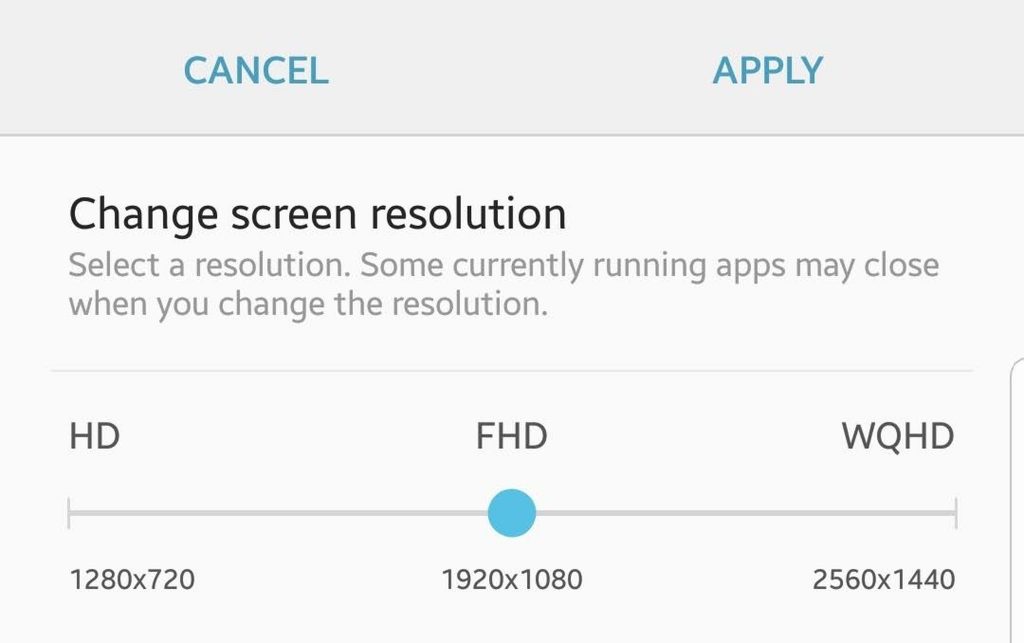 Change screen resolution