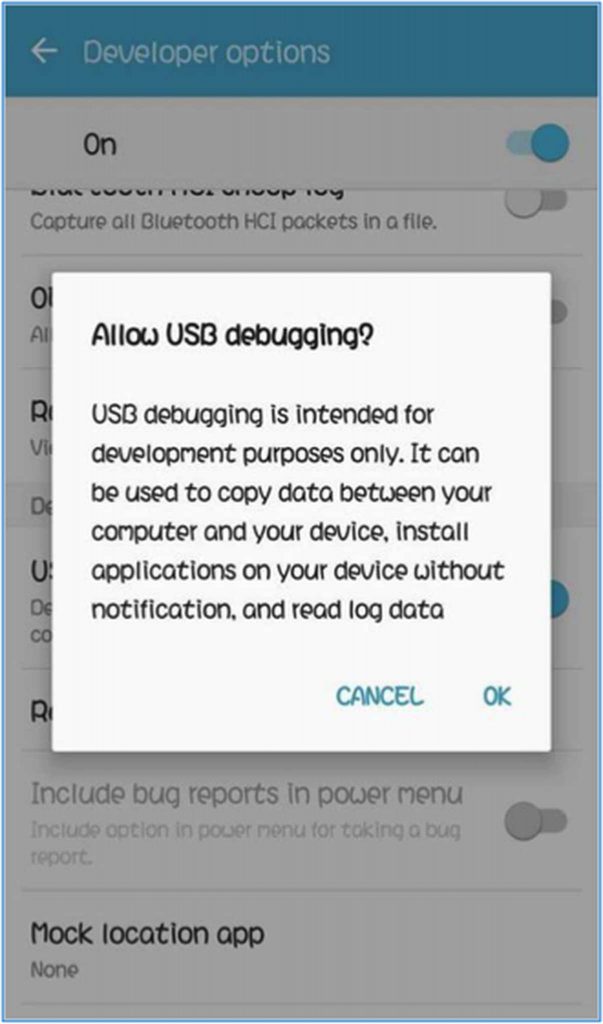 Allow USB Debugging