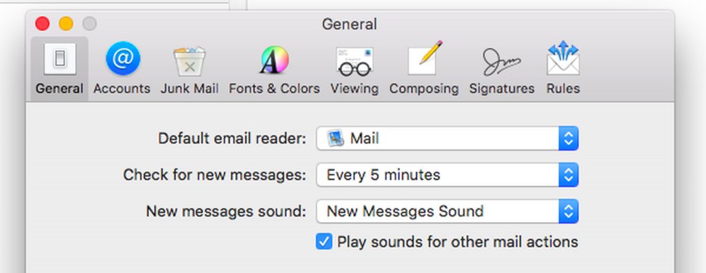 default program installed on mac for mail