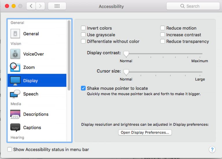 Mac Accessibility Options - Apple Accessibility Options