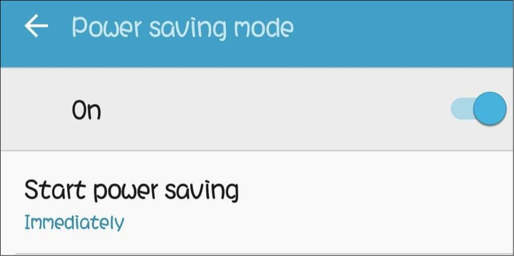Power saving mode