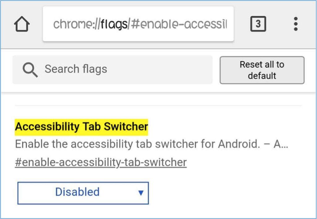 chrome://flags/#enable-accessibility-tab-switcher