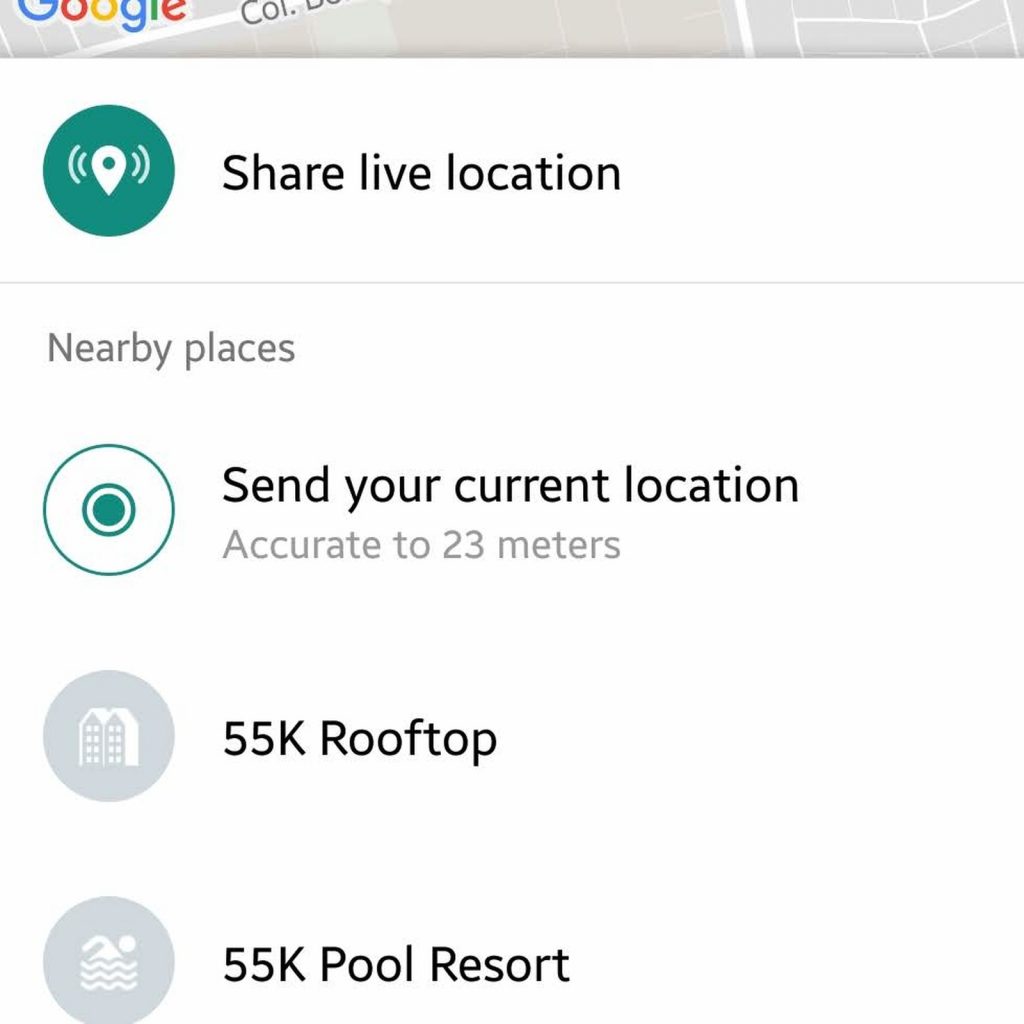 Share live location