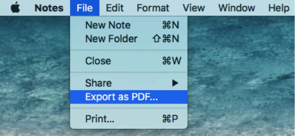 How to Export Mac Notes as PDF