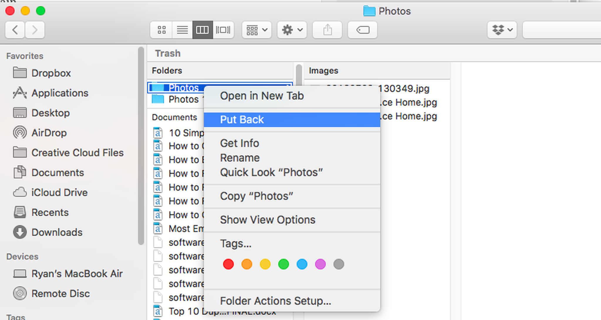 How to recover trashed files on mac for free pdf