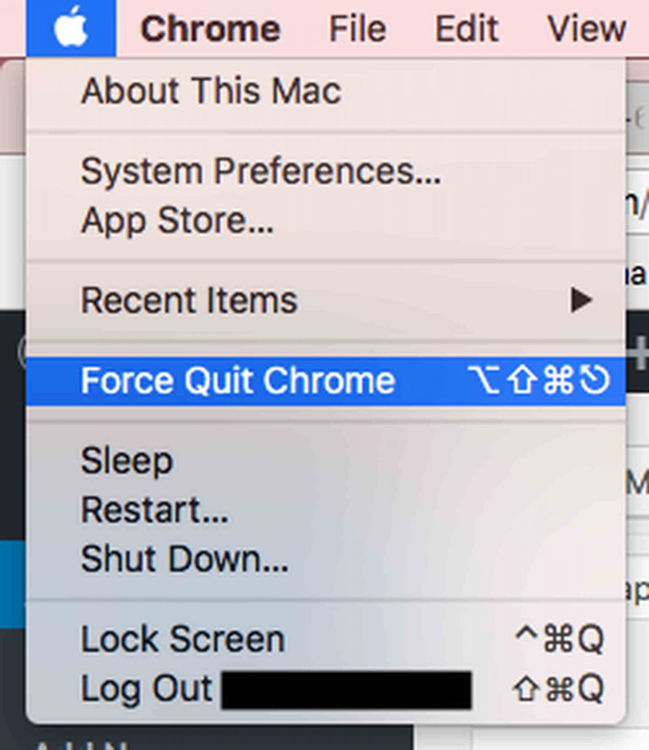 how to force close on mac when frozen