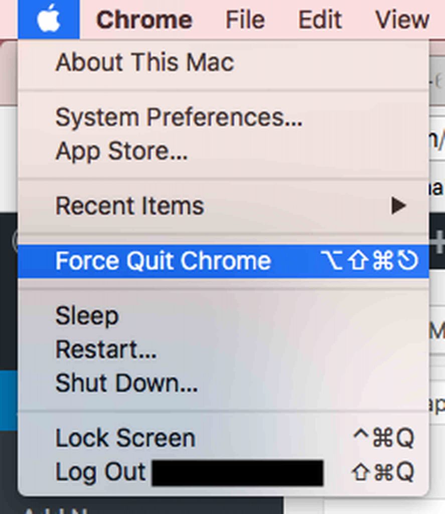 Force Quit Chrome