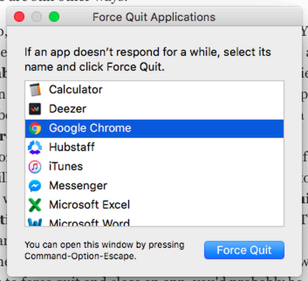 Force Quit Applications