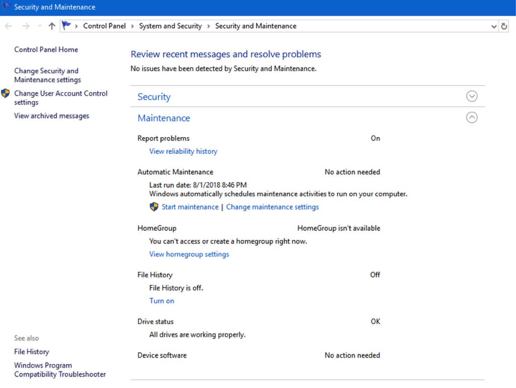 Windows Security & Maintenance