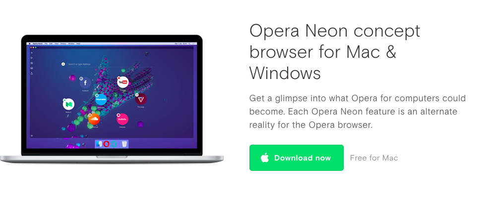 opera neon download snaps