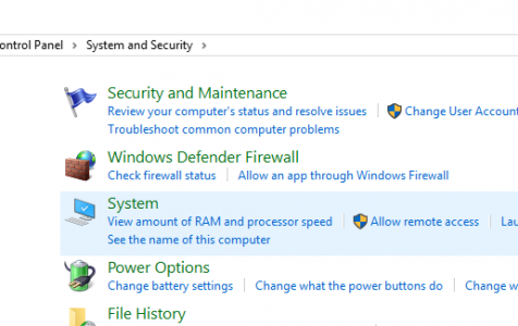 System and Security Windows 10/11