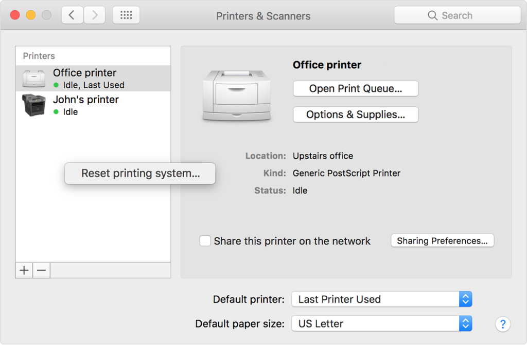 mac printing on windows hold for authentication