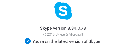 Skype Version Check