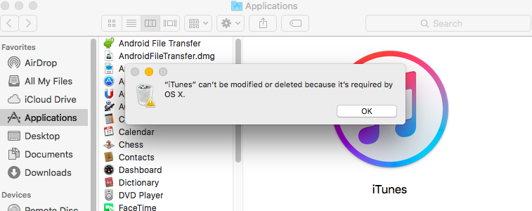 iTunes Macs Application