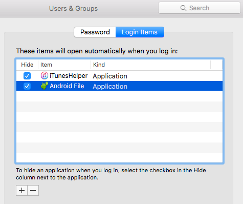 Users & Groups - System Preferences