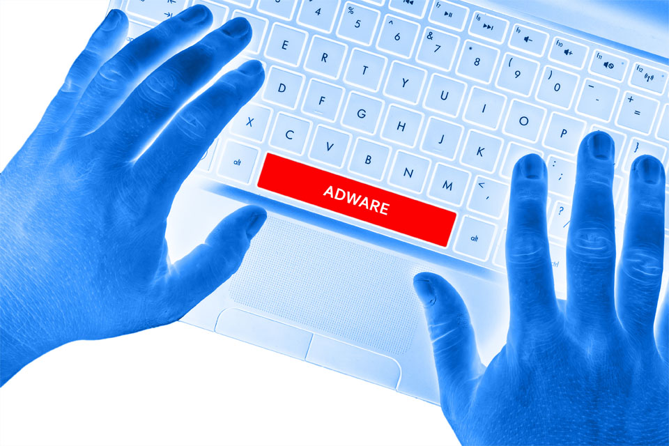Adware - Hands on Laptop