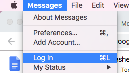 Messages App Log In