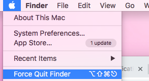 Force Quit Finder