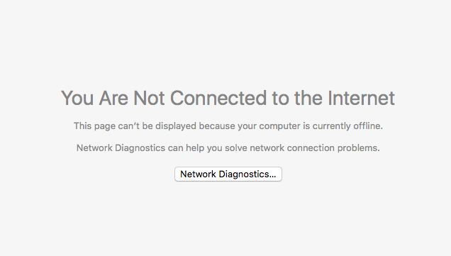 Not Connected to the Internet