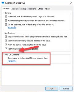 OneDrive File On-Demand Feature