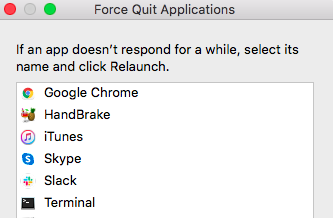 Force Quit Applications