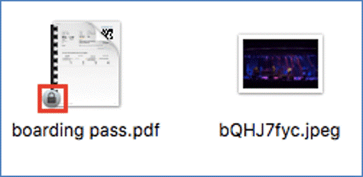 Mac file with lock icon