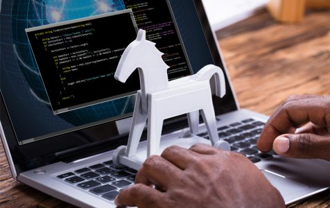 Laptop and Trojan Horse
