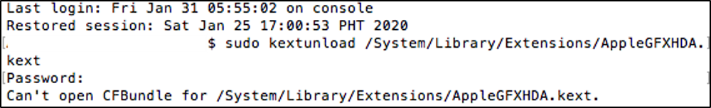 AppleGFXHDADriver Error