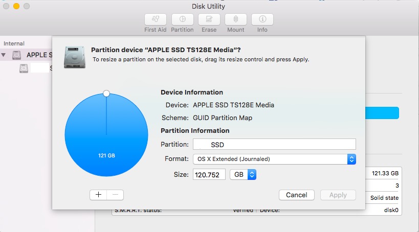 Disk Utility on Mac
