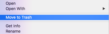 Move to Trash Mac