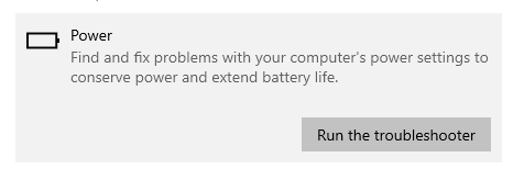 Power Troubleshooter