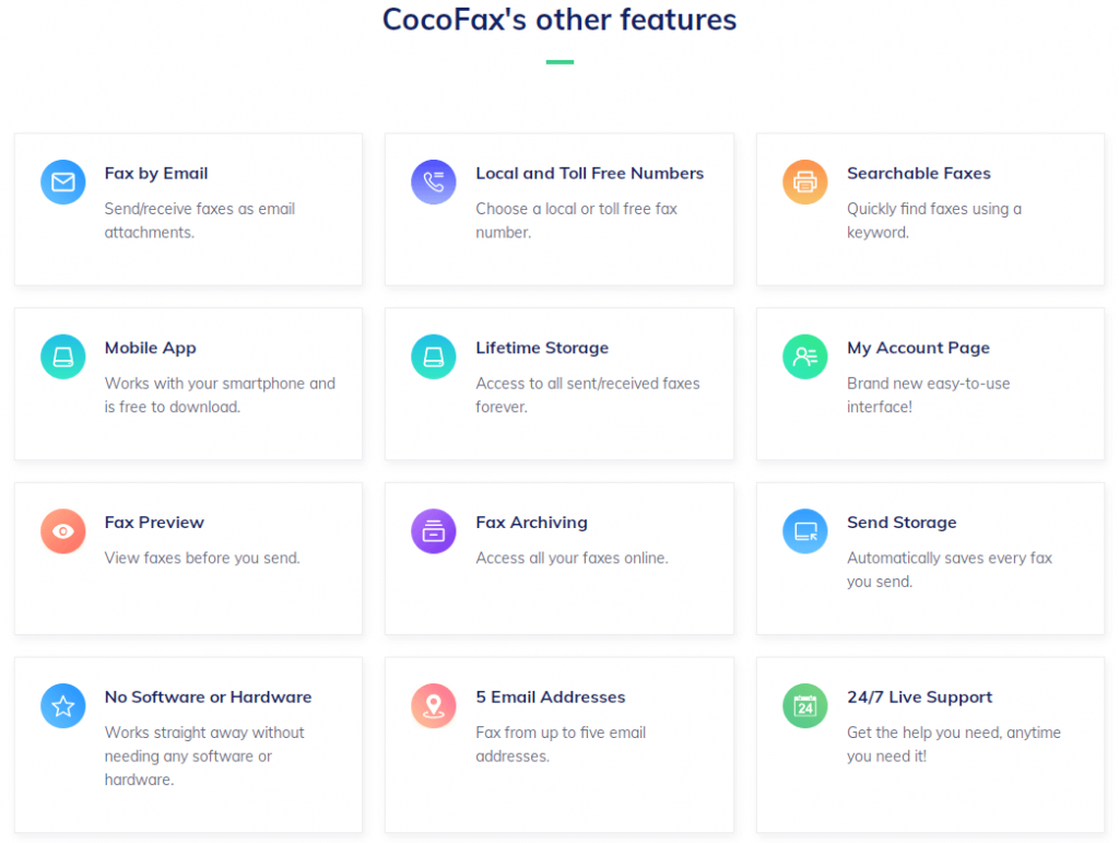 CocoFax Other Features