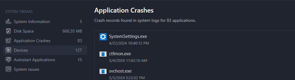 Outbyte application crashes