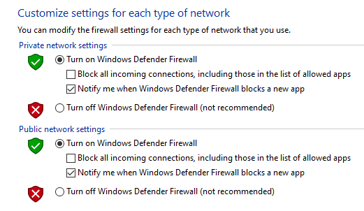 Turn On Windows Firewall